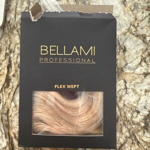 Bellami extensions. Vanilla latte 16 inch flex weft.